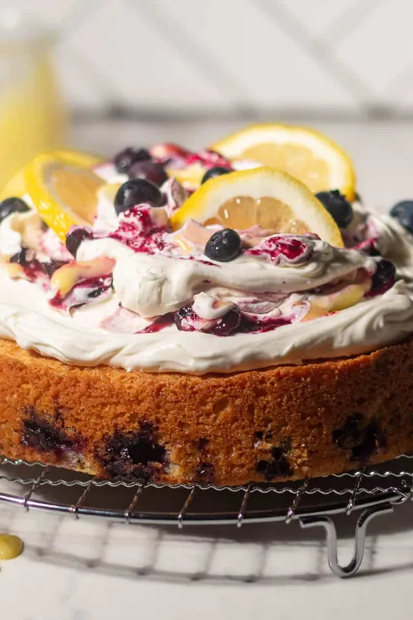 Lemon Blueberry Mascarpone Cake with Frosting Recipe