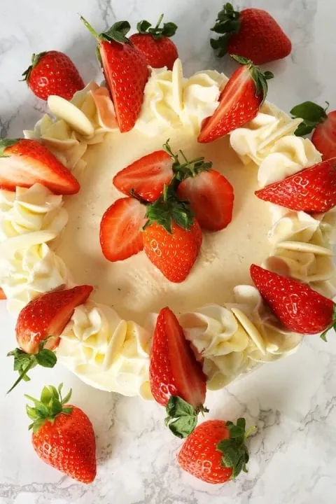 Lemon, Elderflower and Strawberry Cake