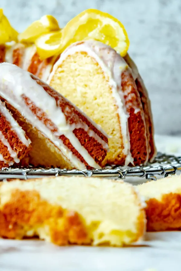 Lemon Sour Cream Pound Cake with Lemon Glaze