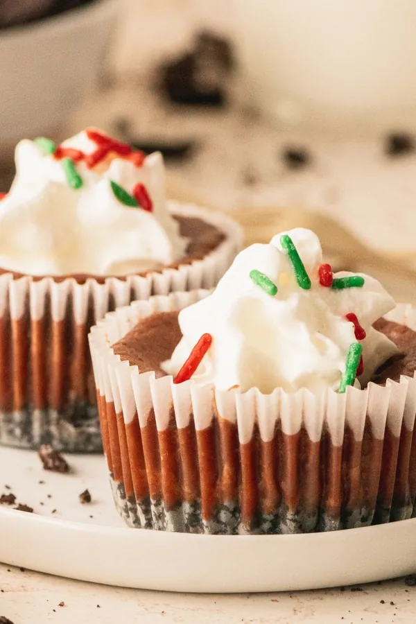 Mini Chocolate Cheesecakes with Oreo Crust