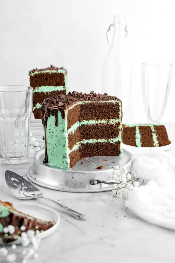 Mint Chocolate Chip Layer Cake