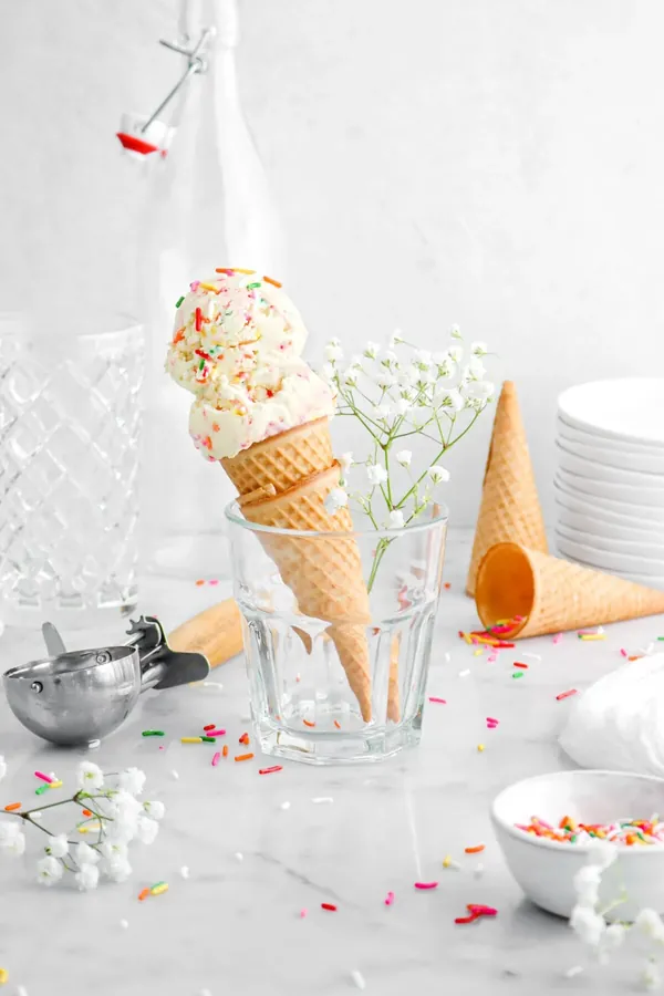 No Churn Birthday Cake Ice Cream