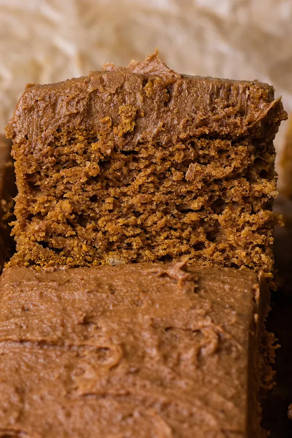 Oat Flour Pumpkin Cake with Coconut Sugar Frosting