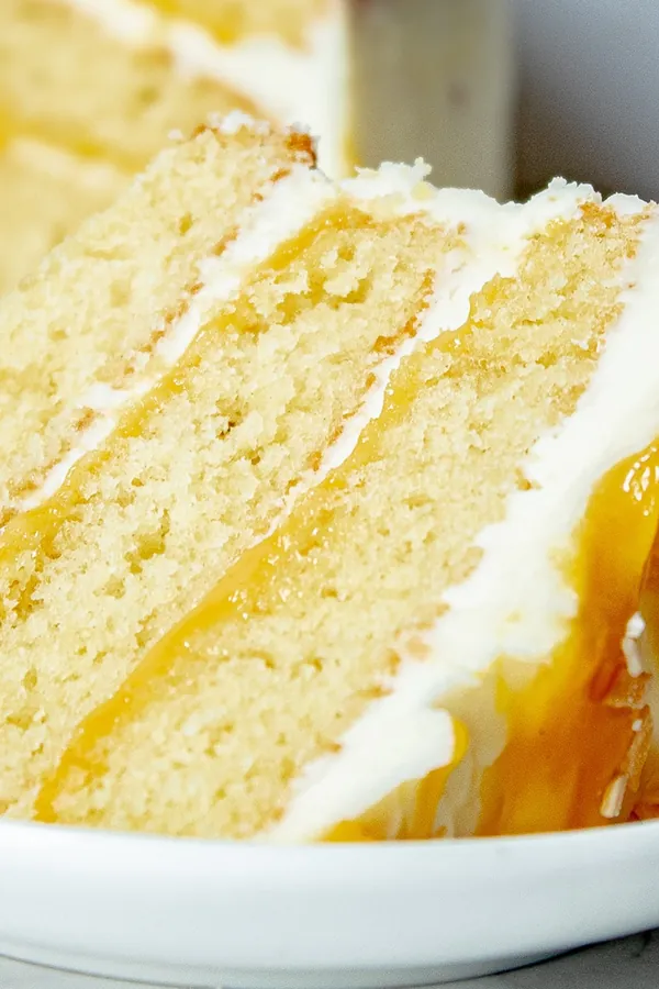 Passionfruit Cake with White Chocolate Swiss Meringue Buttercream