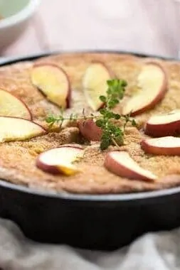 Peach Thyme Skillet Cake