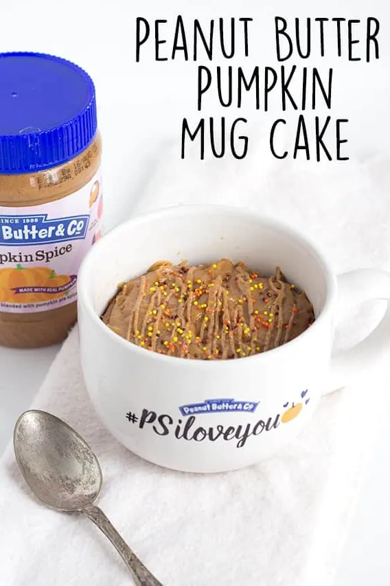 Peanut Butter Pumpkin Mug Cake