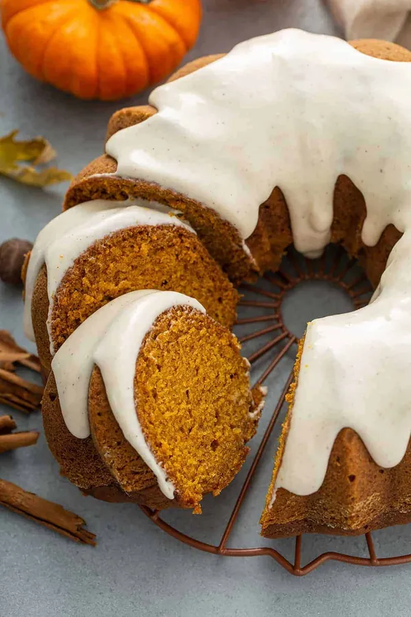 Pumpkin Bundt Cake with Cream Cheese Frosting