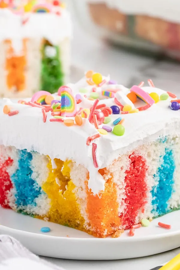 Rainbow Jello Cake