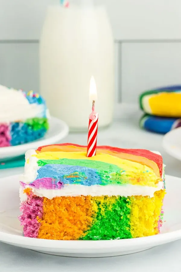 Rainbow Sheet Cake