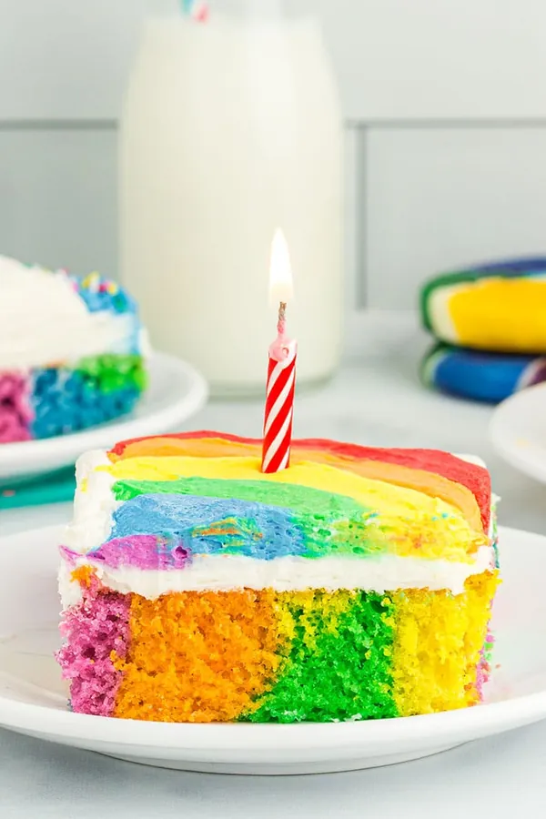 Rainbow Sheet Cake