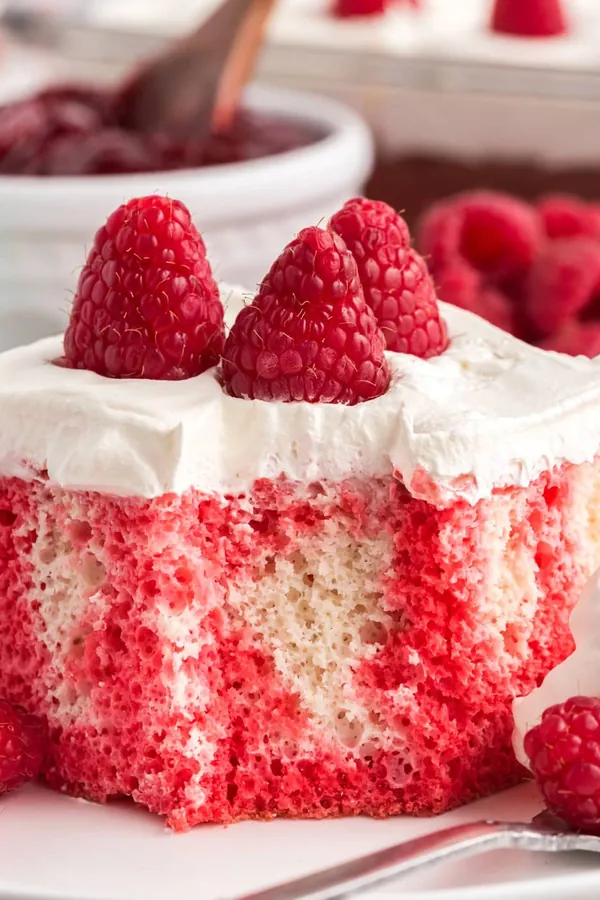 Raspberry Poke Cake