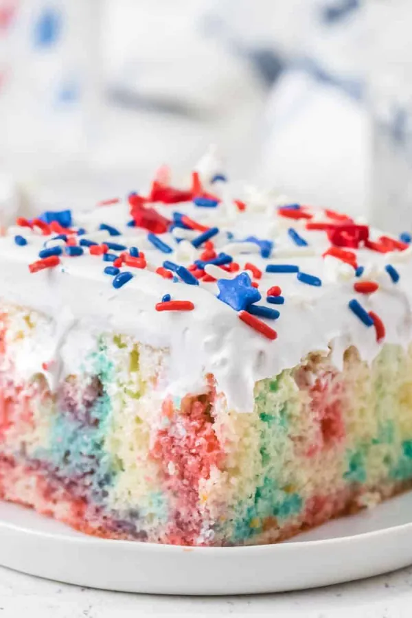 Red, White, & Blue Poke Cake