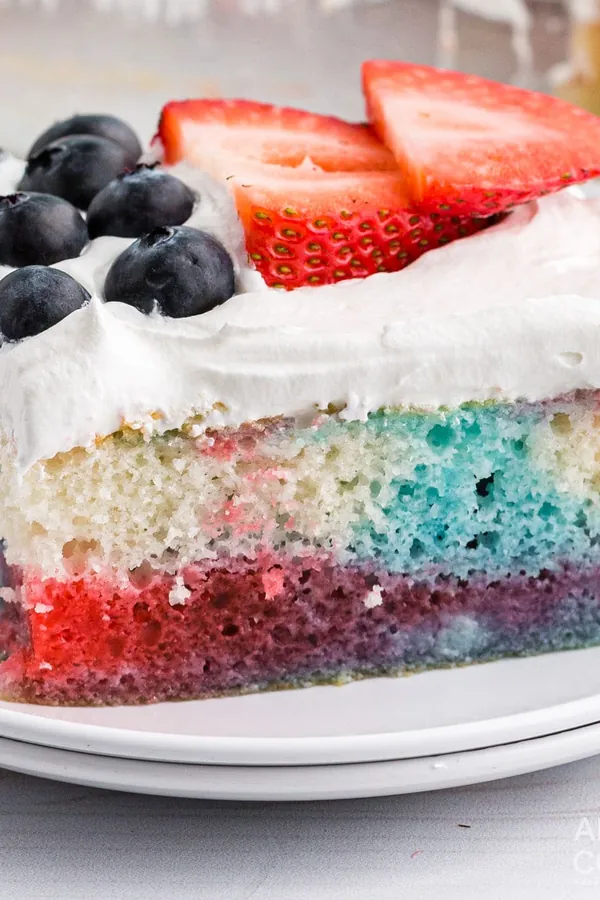 Red White and Blue Poke Cake