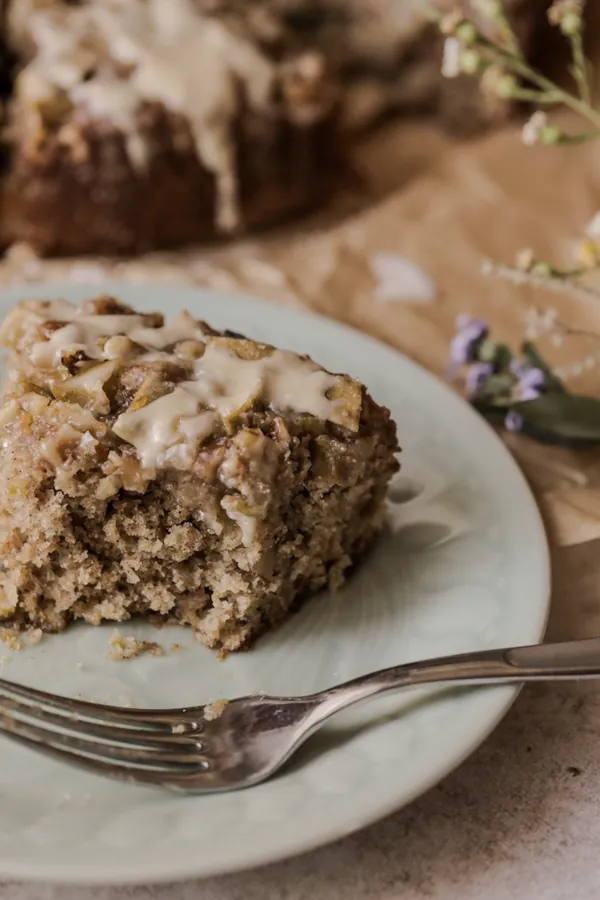 Sourdough Discard Apple Walnut Coffee Cake