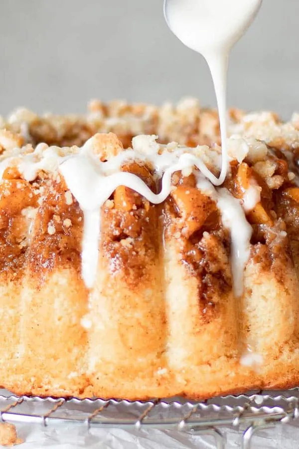 Southern Peach Cobbler Pound Cake with Cream Cheese