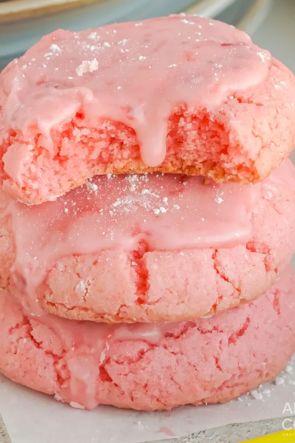 Strawberry Cake Mix Cookies