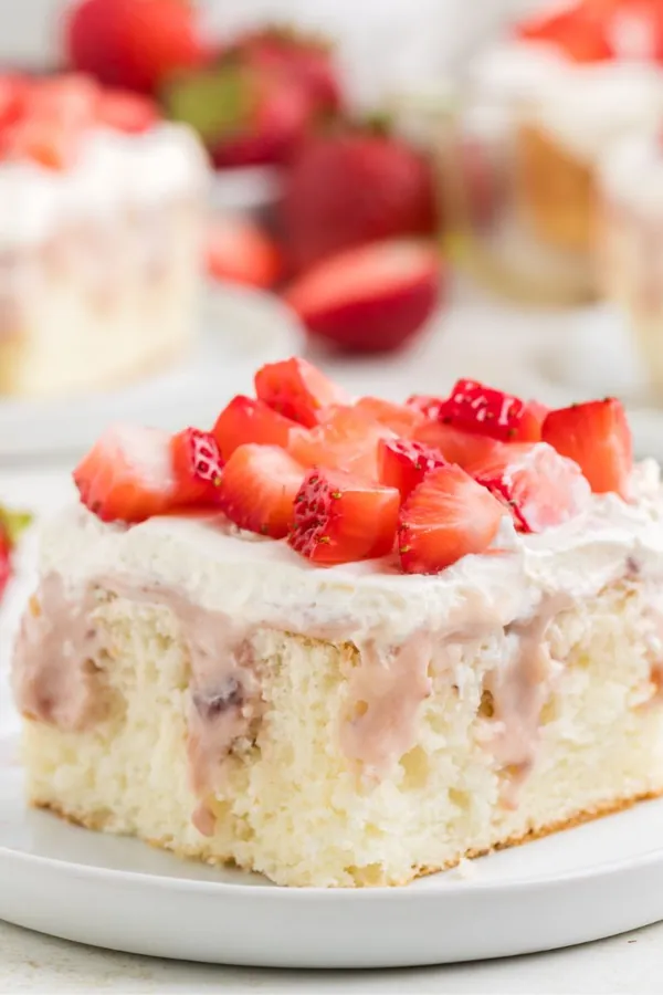 Strawberry Cheesecake Poke Cake