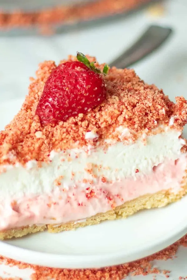 Strawberry Crunch Cheesecake - No Bake Recipe