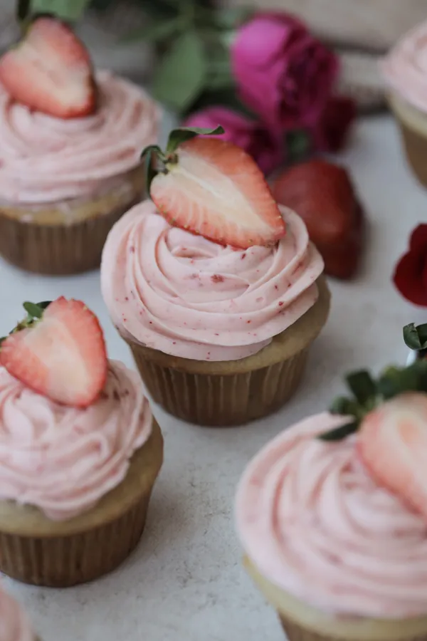 Strawberry Filled Cupcakes