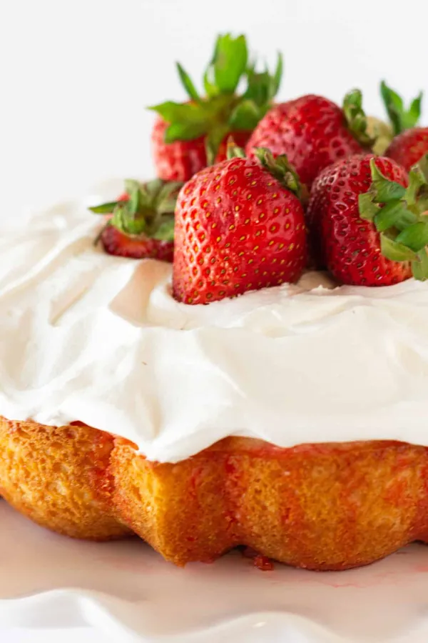 Strawberry Jello Poke Bundt Cake