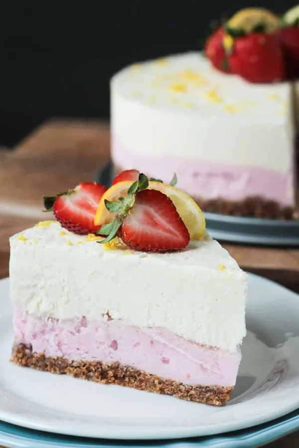 Strawberry Lemonade Ice Cream Cake
