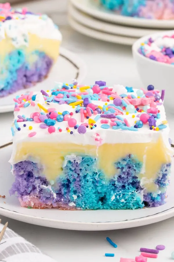 Unicorn Poke Cake