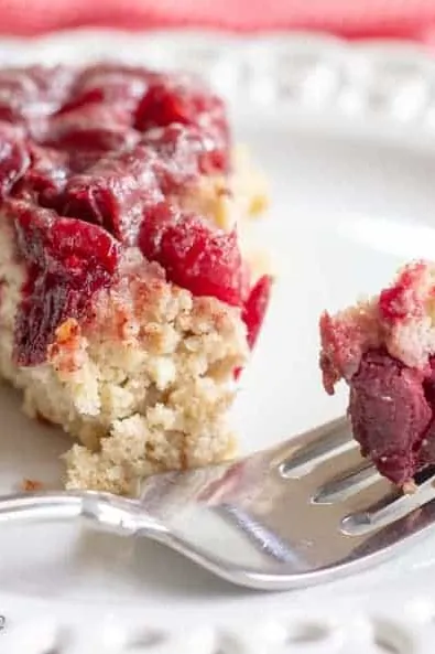 Upside Down Cake with Cranberries