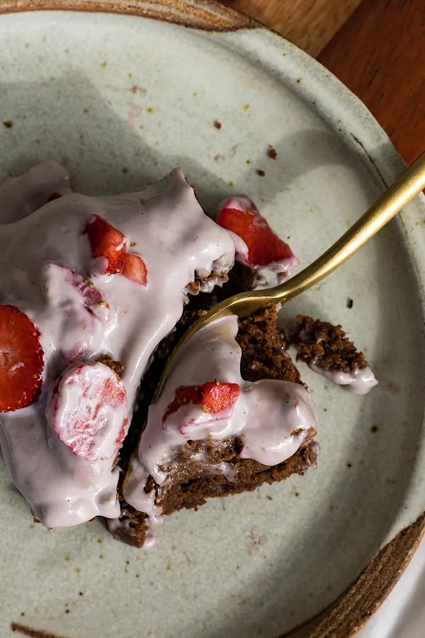 Vegan Chocolate Strawberry Cake