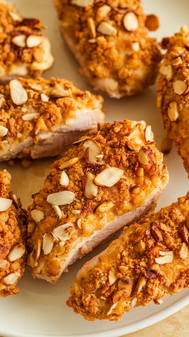 Almond Crusted Baked Chicken Tenders
