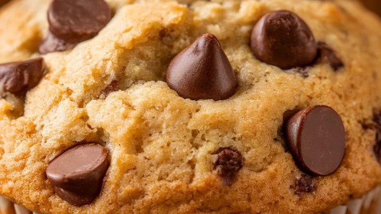 Almond Flour Chocolate Chip Muffins - Featured