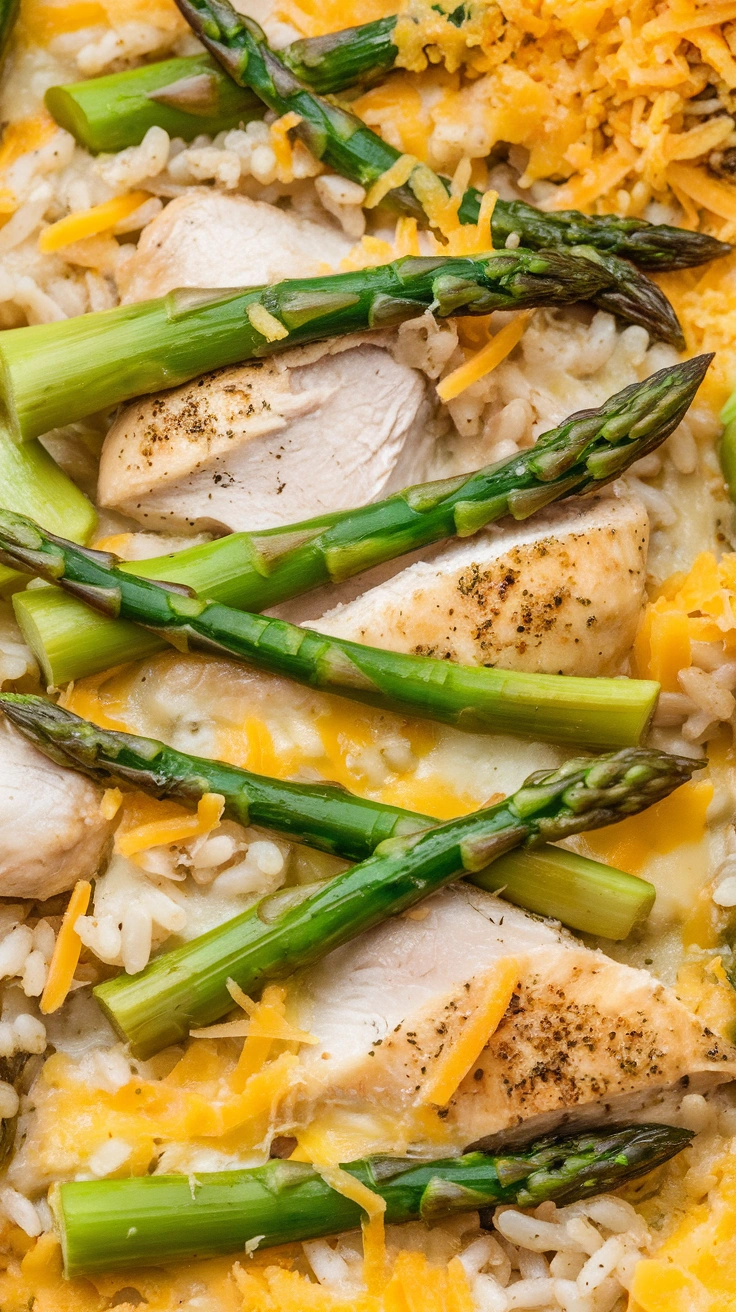 Asparagus and Brown Rice Chicken Casserole
