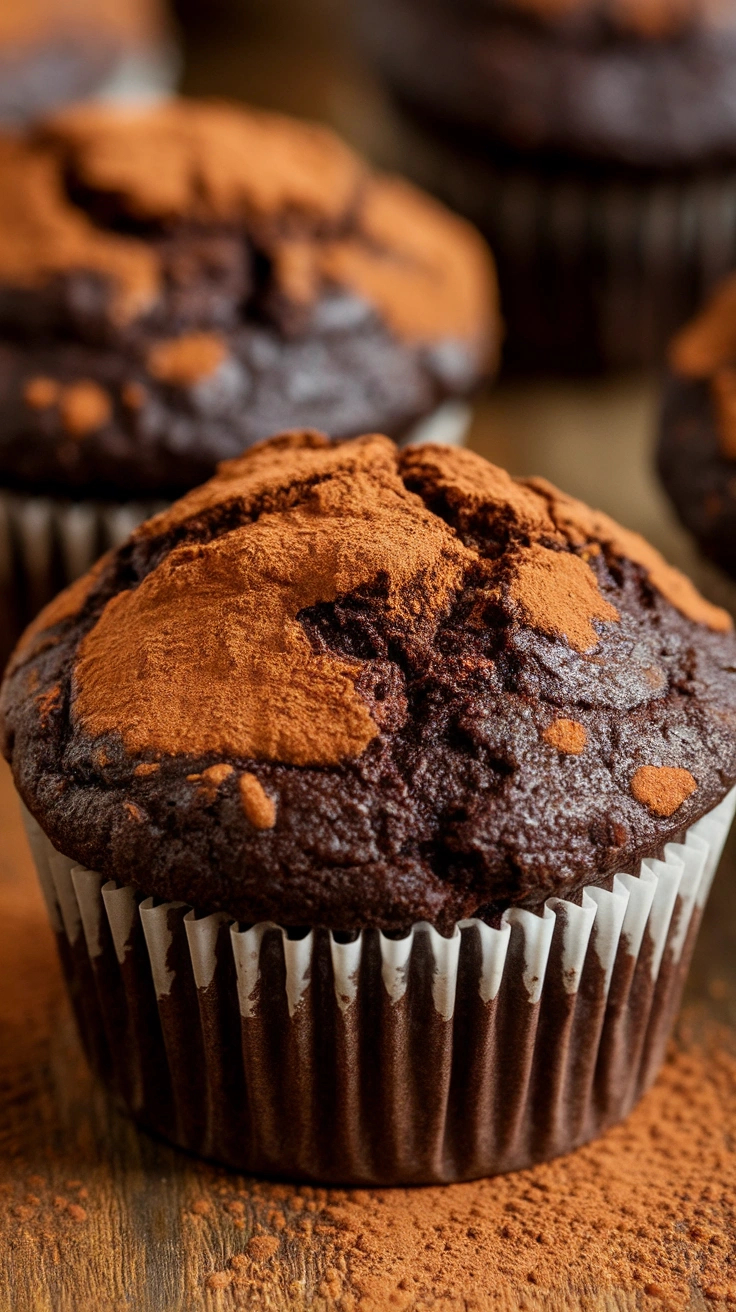 Avocado Double Chocolate Muffins