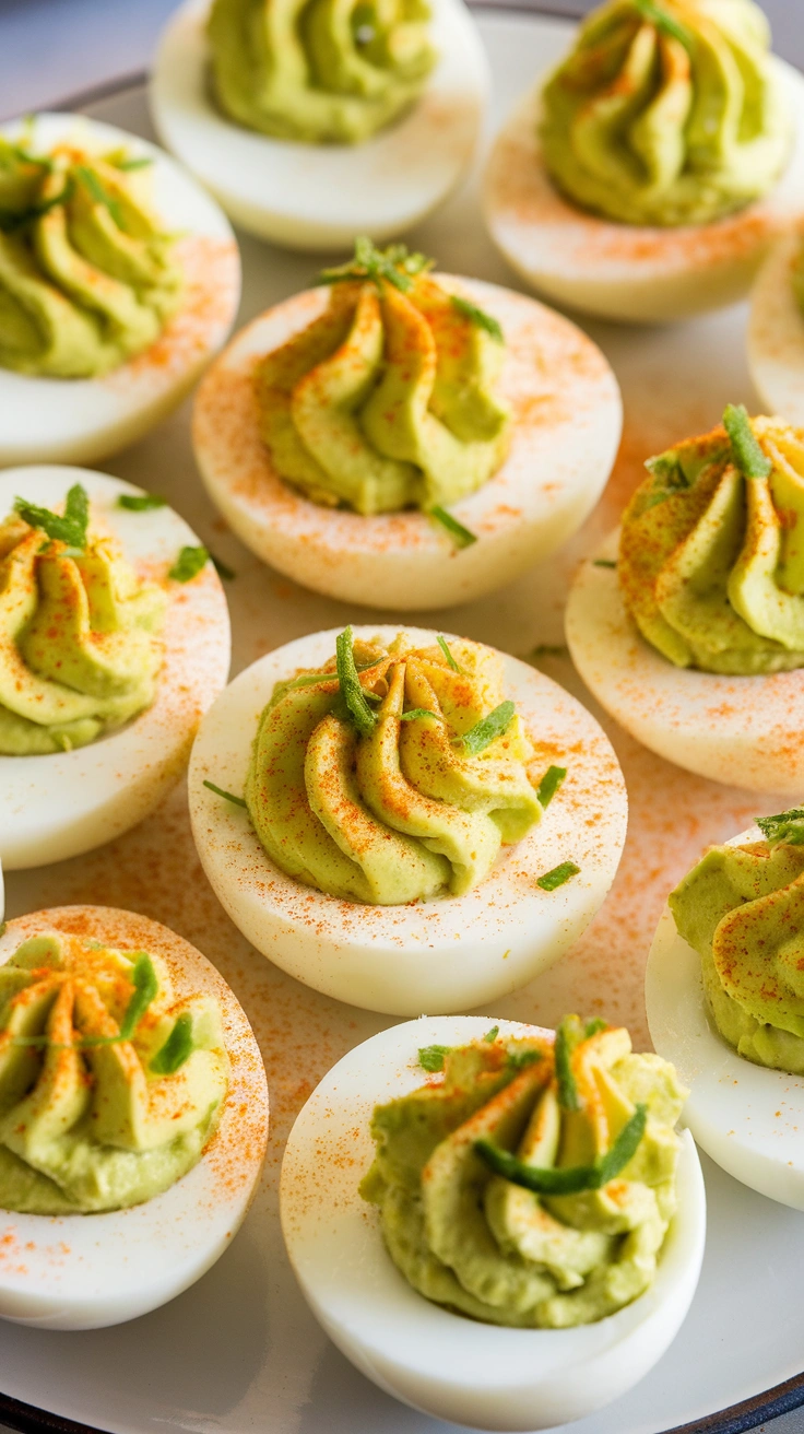 Avocado Lime Deviled Eggs