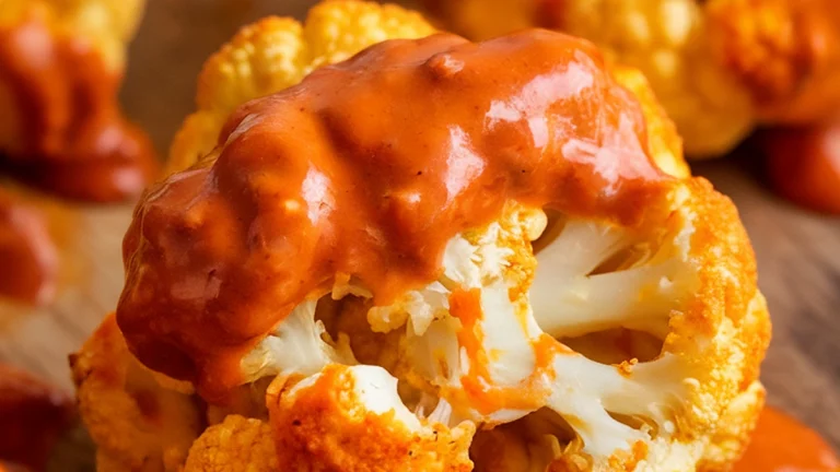 Baked Buffalo Cauliflower Bites - Featured