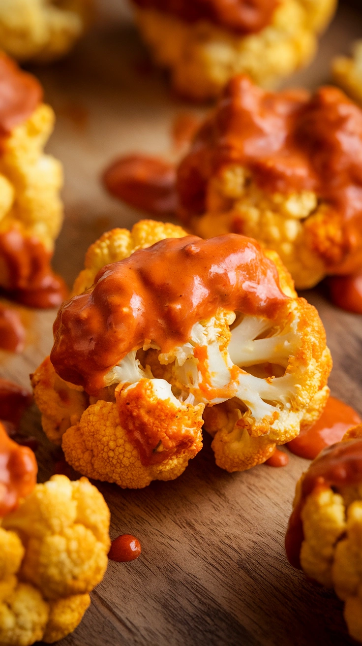 Baked Buffalo Cauliflower Bites