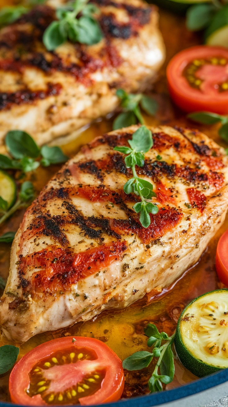 Baked Zucchini Tomato Chicken Breast