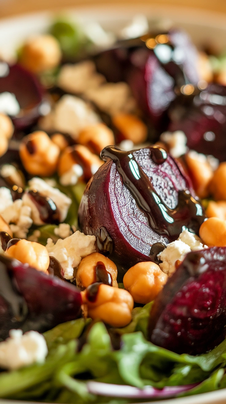 Balsamic Beet and Goat Cheese Chickpea Salad