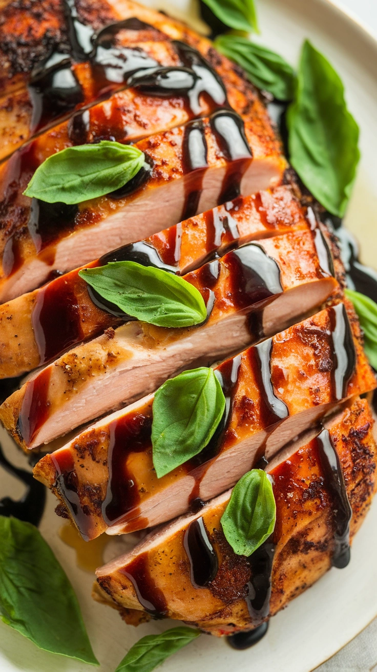 Balsamic Glazed Caprese Chicken