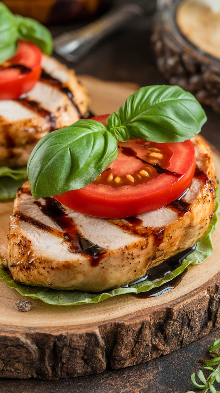Balsamic Glazed Chicken Breast Caprese