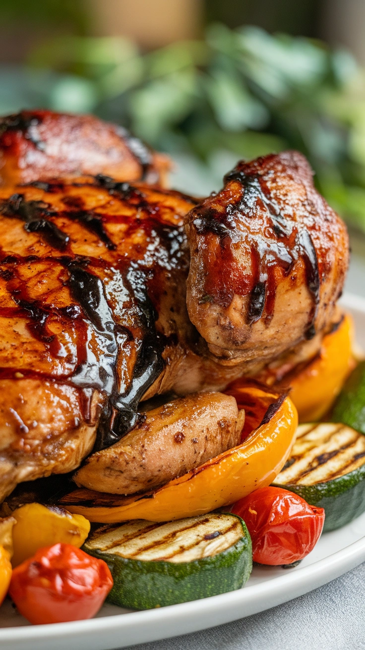 Balsamic Glazed Chicken with Roasted Vegetables