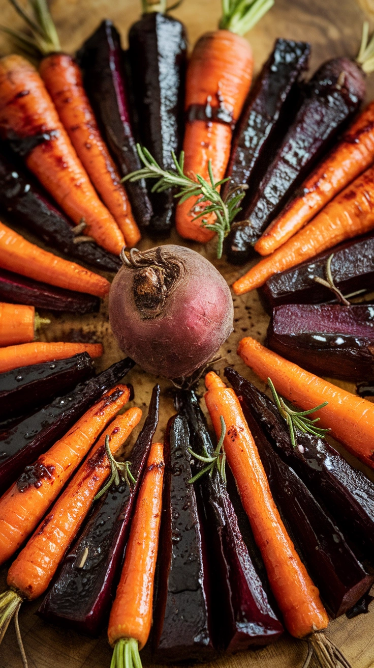 Balsamic Roasted Carrots and Beets