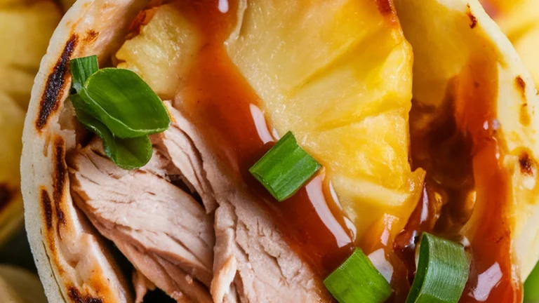 BBQ Pineapple Chicken Wrap - Featured