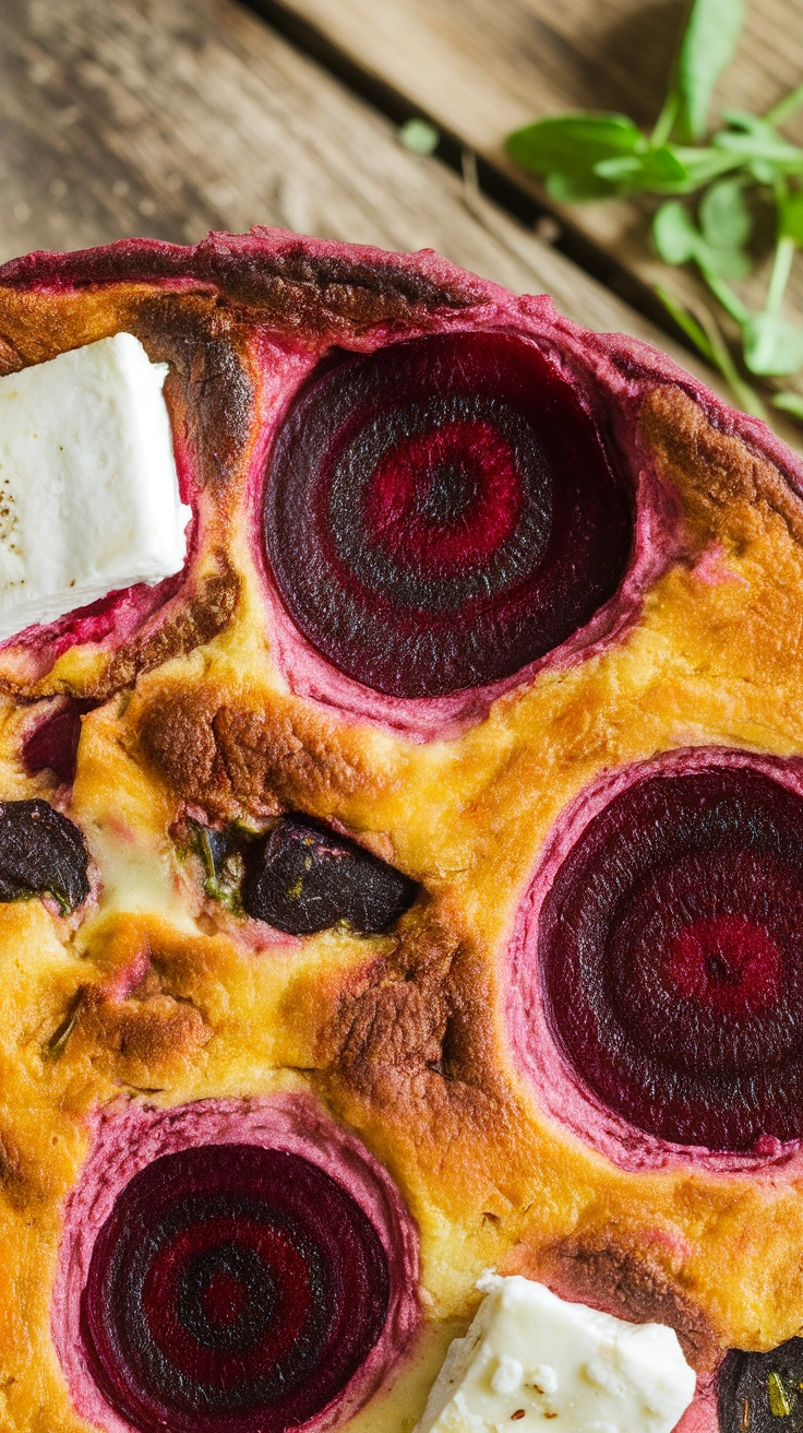 Beet and Feta Frittata
