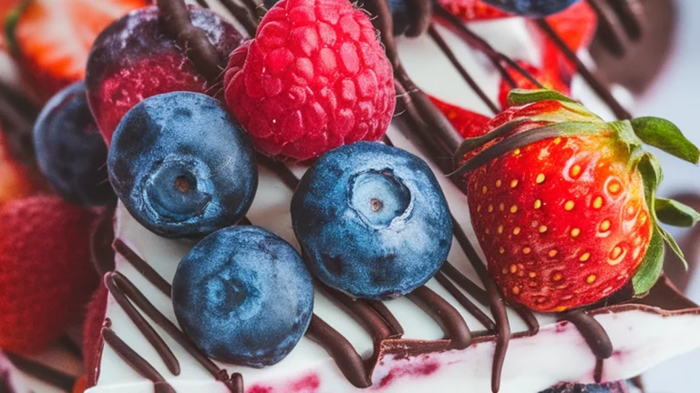 Berry Dark Chocolate Yogurt Bark - Featured