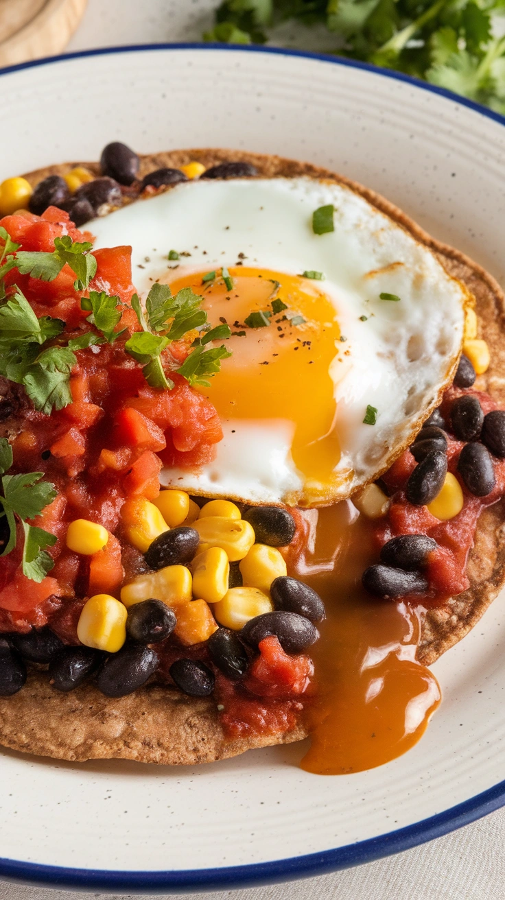 Black Bean and Corn Huevos Rancheros