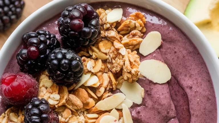 Blackberry Avocado Smoothie Bowl - Featured