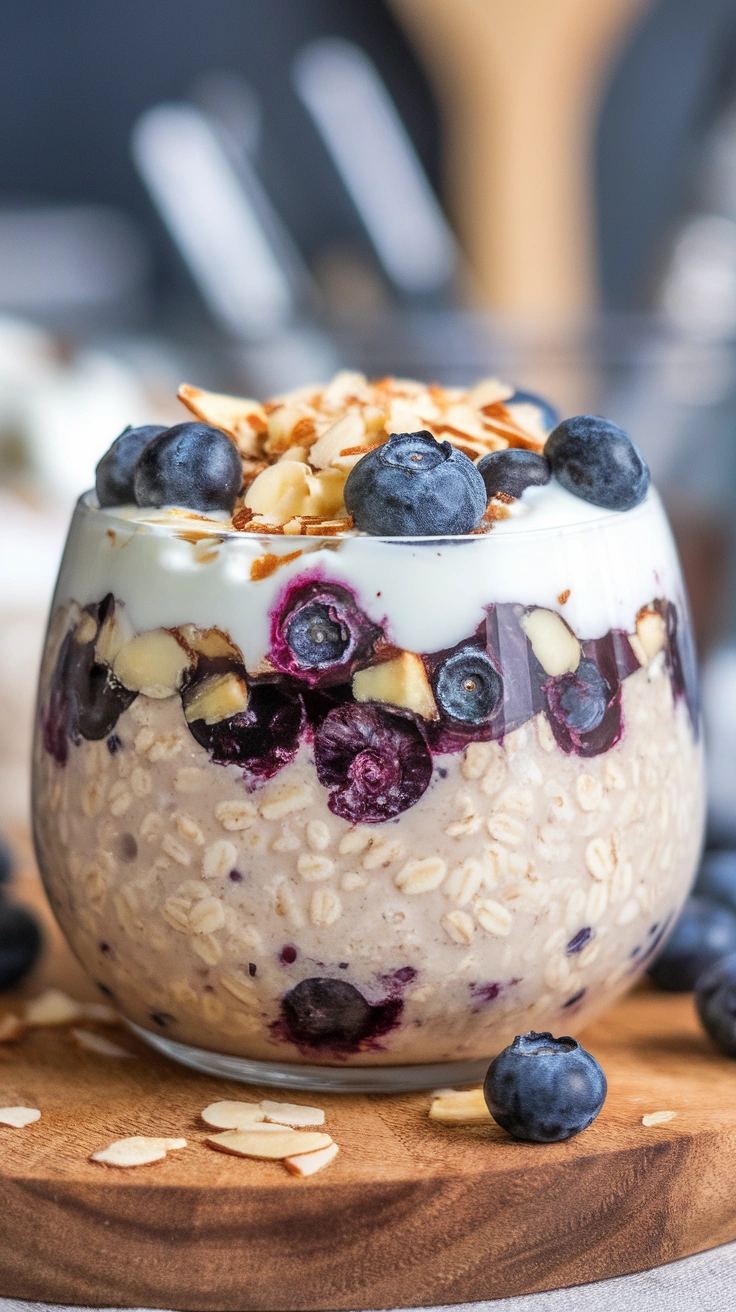Blueberry Almond Overnight Oats