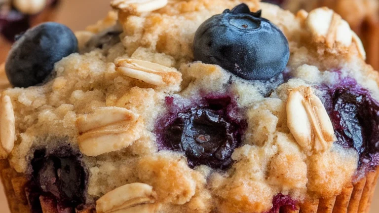 Blueberry Oat Bran Muffins - Featured