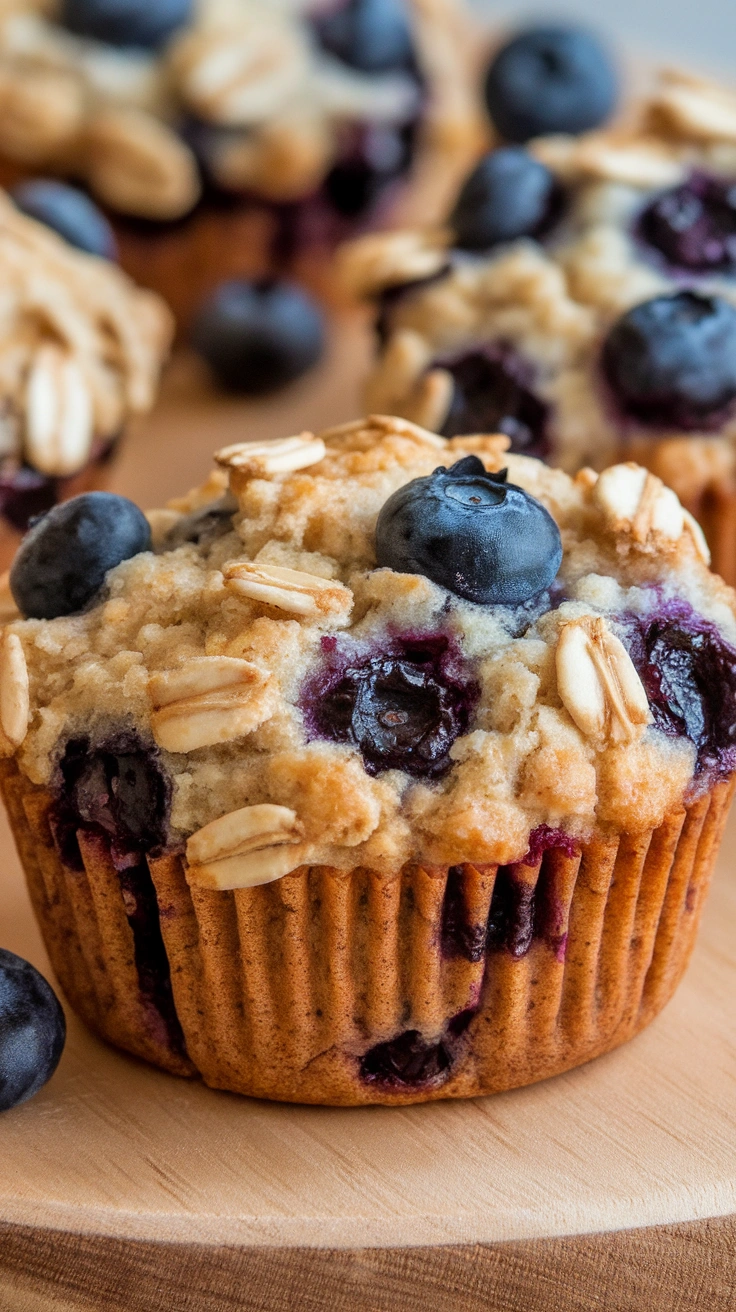 Blueberry Oat Bran Muffins