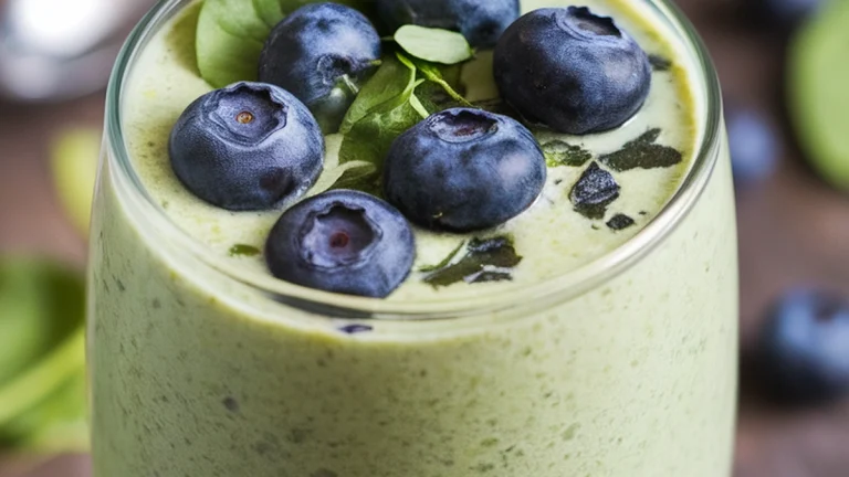 Blueberry Spinach Power Smoothie - Featured